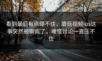 看到最后有点绷不住，蘑菇视频ios这事突然被聊疯了，难怪讨论一直压不住