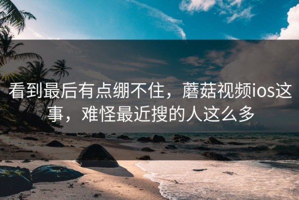 看到最后有点绷不住，蘑菇视频ios这事，难怪最近搜的人这么多