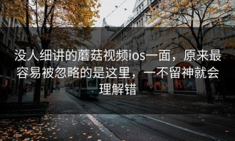 没人细讲的蘑菇视频ios一面，原来最容易被忽略的是这里，一不留神就会理解错