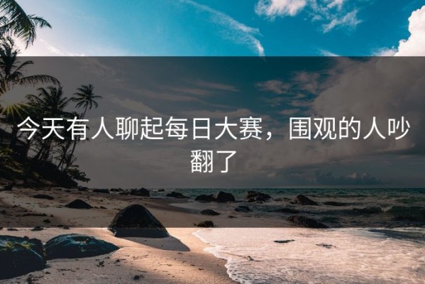今天有人聊起每日大赛，围观的人吵翻了