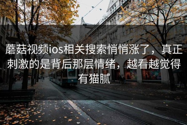 蘑菇视频ios相关搜索悄悄涨了，真正刺激的是背后那层情绪，越看越觉得有猫腻