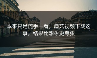 本来只是随手一看，蘑菇视频下载这事，结果比想象更夸张