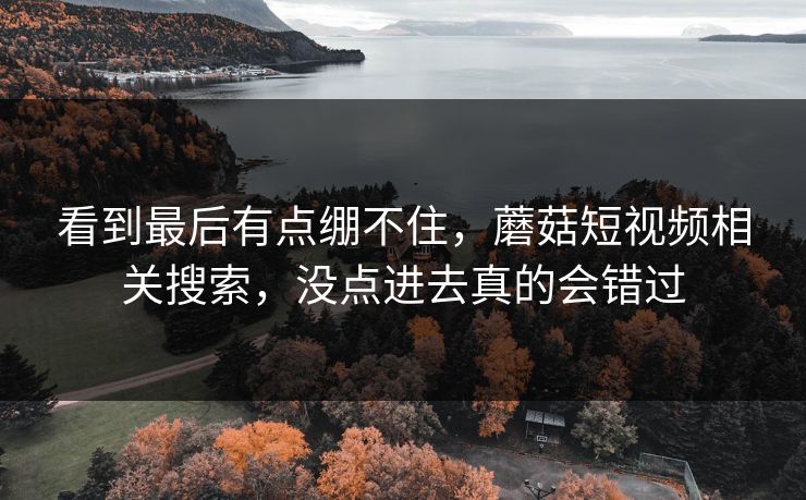 看到最后有点绷不住，蘑菇短视频相关搜索，没点进去真的会错过