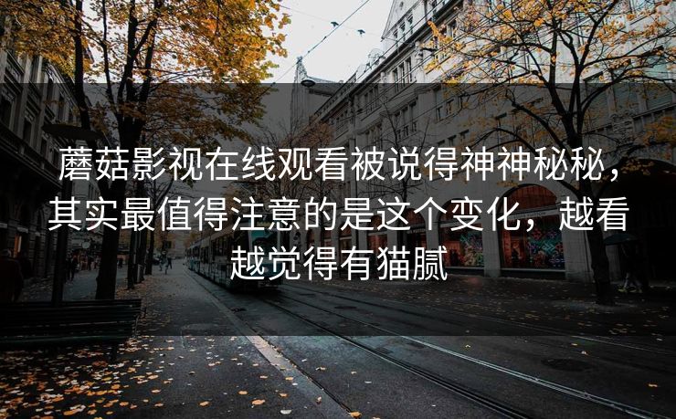 蘑菇影视在线观看被说得神神秘秘,其实最值得注意的是这个变化,越看越觉得有猫腻 蘑菇影视在线观看被说得神神秘秘,其实最值得注意的是这个变化,越看越觉得有猫腻